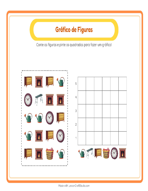 Prévia: Gráfico de barras: Pela casa – atividade para o 1º ano