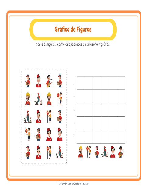 Prévia: Gráfico de barras: Profissões – atividade para o 1º ano