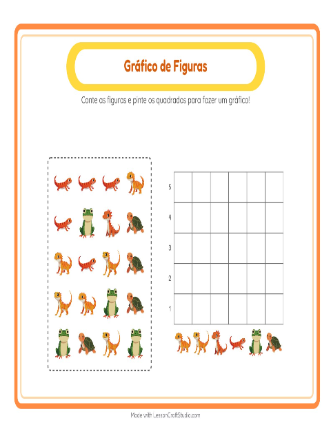 Prévia: Gráfico de barras: Répteis e anfíbios – atividade para o 1º ano