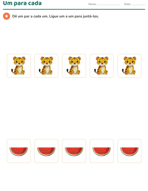 Pré-visualização da ficha de Contar figuras com Animais para Educação infantil (pré-escola, 5-7 anos)