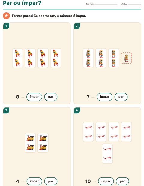 Pré-visualização da ficha de Contar figuras com Brinquedos para Educação infantil (pré-escola, 5-7 anos)