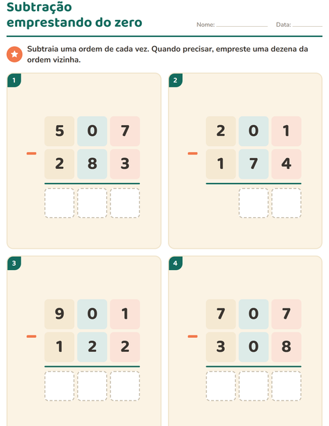 Pré-visualização da ficha de Continhas armadas para 3º ano do ensino fundamental