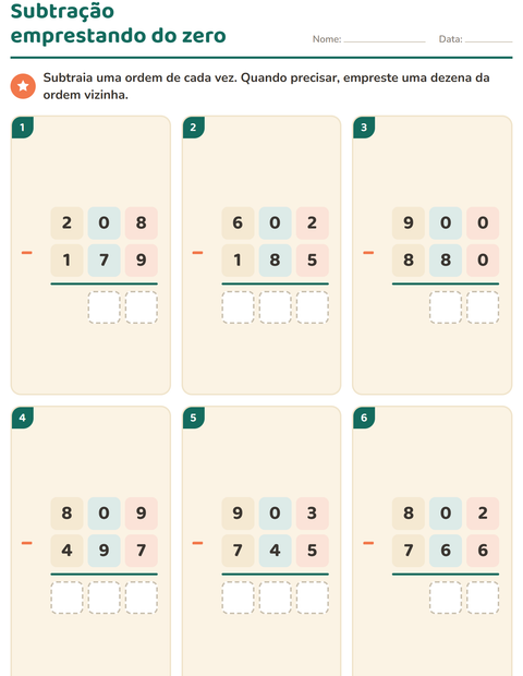 Pré-visualização da ficha de Continhas armadas para 3º ano do ensino fundamental