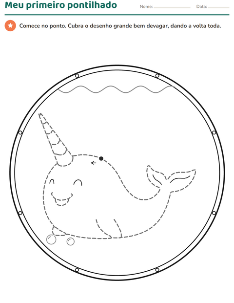 Pré-visualização da ficha de Desenhos pontilhados para Educação infantil (pré-escola, 5-7 anos)