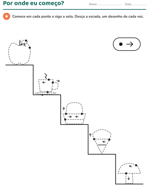 Pré-visualização da ficha de Desenhos pontilhados para Educação infantil (pré-escola, 5-7 anos)