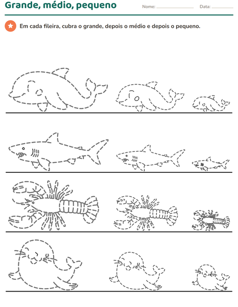 Pré-visualização da ficha de Desenhos pontilhados para Educação infantil (pré-escola, 5-7 anos)
