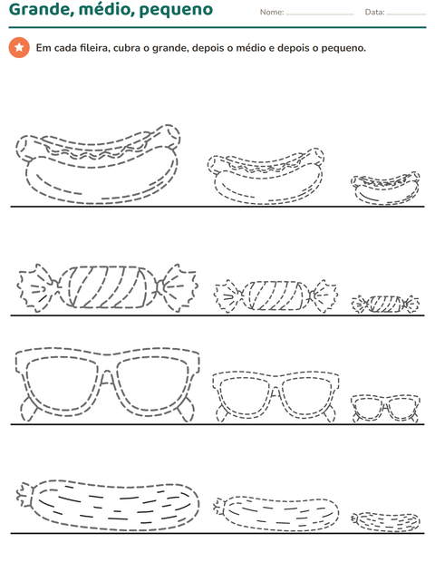 Pré-visualização da ficha de Desenhos pontilhados para Educação infantil (pré-escola, 5-7 anos)