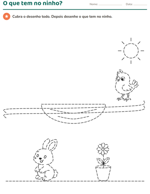 Pré-visualização da ficha de Desenhos pontilhados para 1º ano do ensino fundamental
