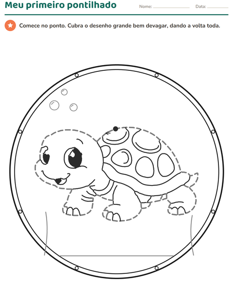 Pré-visualização da ficha de Desenhos pontilhados para Educação infantil (pré-escola, 5-7 anos)