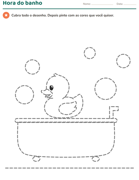 Pré-visualização da ficha de Desenhos pontilhados para Educação infantil (pré-escola, 5-7 anos)