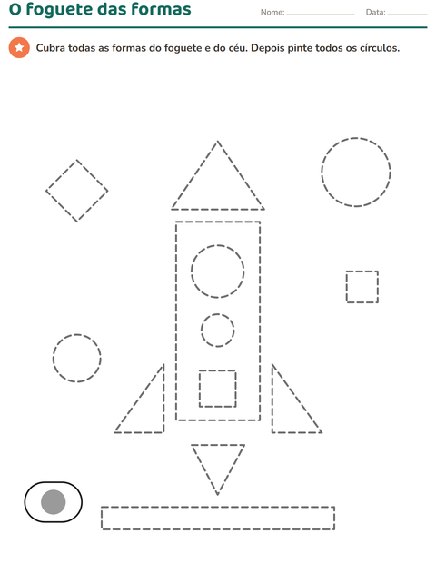 Pré-visualização da ficha de Desenhos pontilhados para Educação infantil (pré-escola, 5-7 anos)
