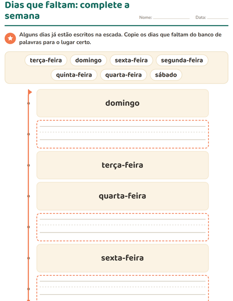 Dias que faltam: complete a semana
