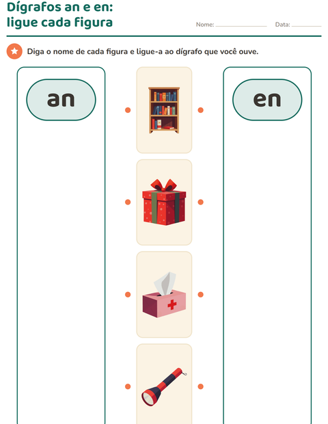 Pré-visualização da ficha de Dígrafos para Educação infantil (pré-escola, 5-7 anos)