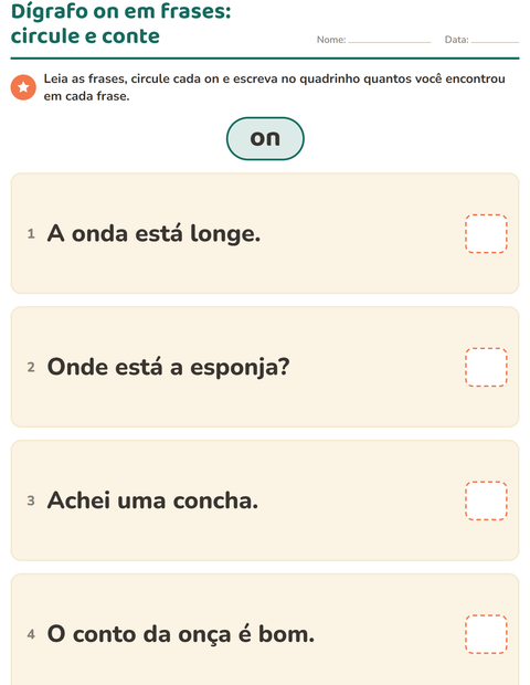 Pré-visualização da ficha de Dígrafos para 2º ano do ensino fundamental