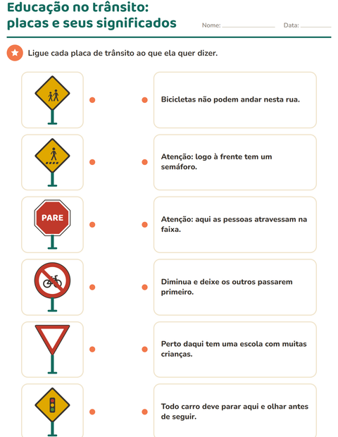 Educação no trânsito: placas de trânsito e seus significados