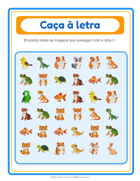 Pré-visualização da ficha de Encontre E Conte com Animais de estimação para Educação infantil (creche, 3-5 anos)