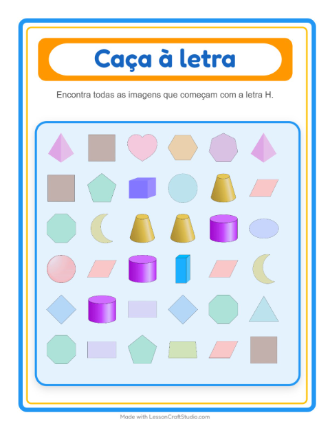 Pré-visualização da ficha de Encontre E Conte com Formas para Educação infantil (creche, 3-5 anos)