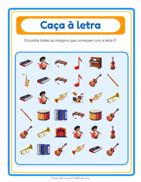 Pré-visualização da ficha de Encontre E Conte com Música para Educação infantil (creche, 3-5 anos)