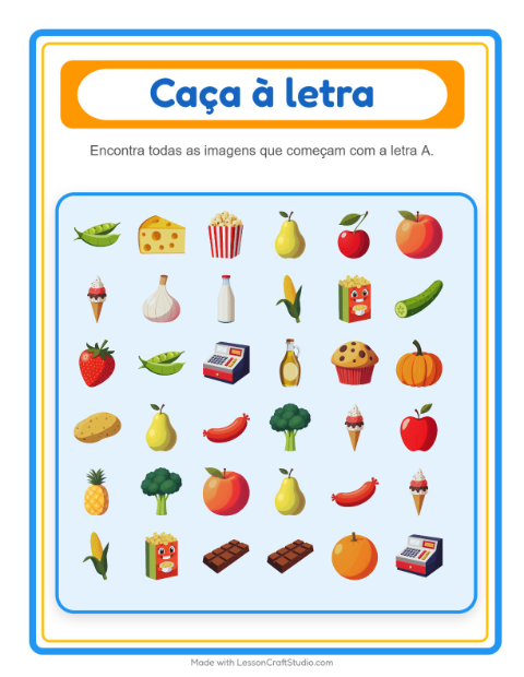Pré-visualização da ficha de Encontre E Conte com No supermercado para Educação infantil (creche, 3-5 anos)