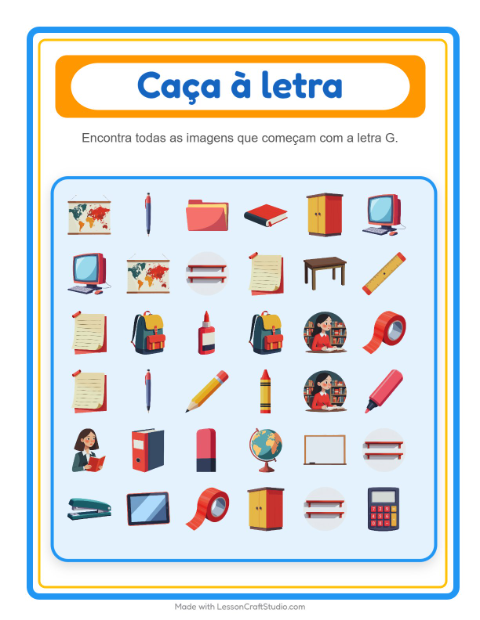 Pré-visualização da ficha de Encontre E Conte com Sala de aula para Educação infantil (creche, 3-5 anos)