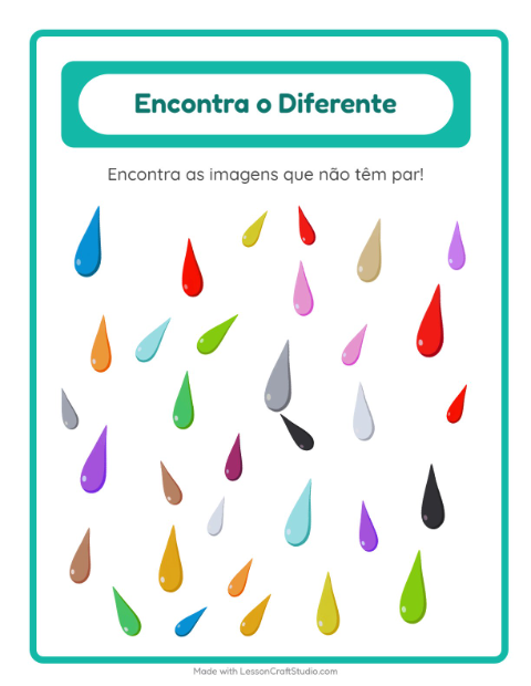 Pré-visualização da ficha de Encontre Os Objetos com Cores para Educação infantil (pré-escola, 5-7 anos)
