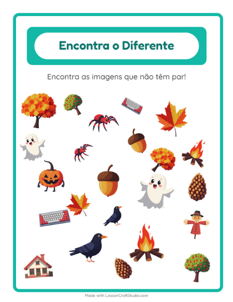 Pré-visualização da ficha de Encontre Os Objetos com Diversos para Educação infantil (pré-escola, 5-7 anos)