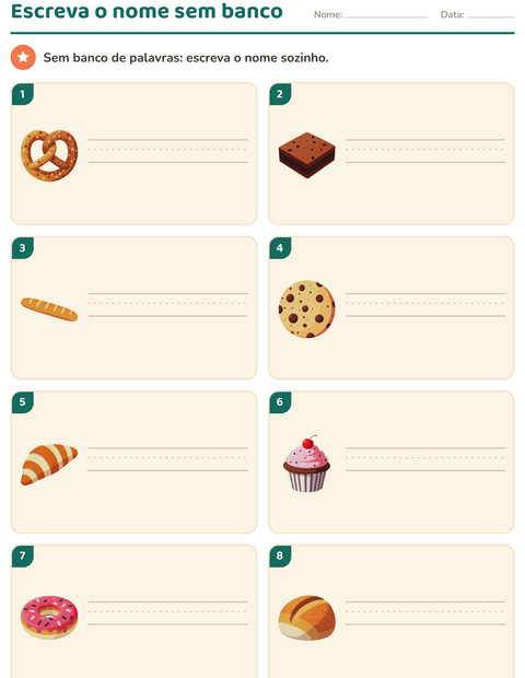 Pré-visualização da ficha de Escreva o nome da figura com Padaria para 1º ano do ensino fundamental