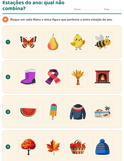 Estações do ano: qual não combina?