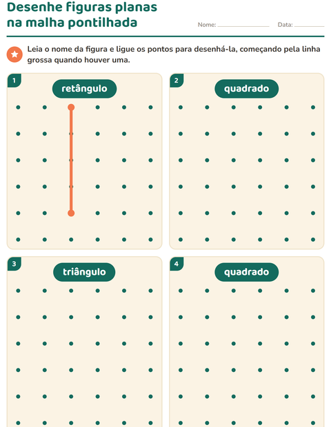 Pré-visualização da ficha de Figuras geométricas planas para Educação infantil (pré-escola, 5-7 anos)