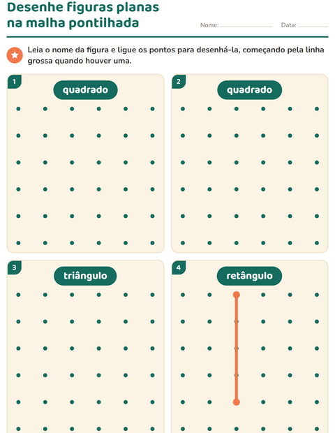 Pré-visualização da ficha de Figuras geométricas planas para Educação infantil (pré-escola, 5-7 anos)