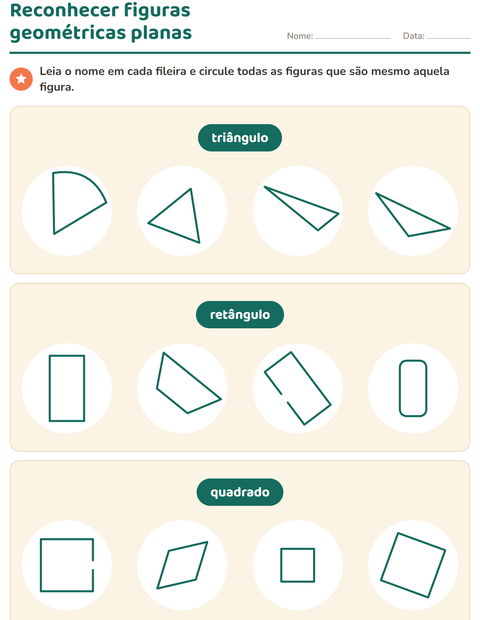 Reconhecer figuras geométricas planas: qual é mesmo um triângulo?