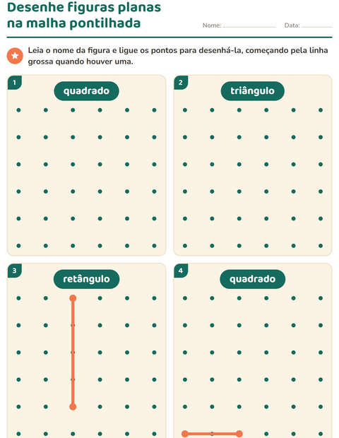 Pré-visualização da ficha de Figuras geométricas planas para Educação infantil (pré-escola, 5-7 anos)