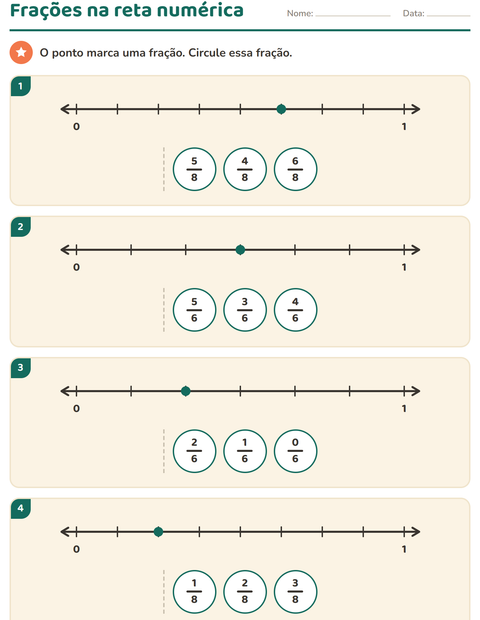 Pré-visualização da ficha de Frações para 3º ano do ensino fundamental