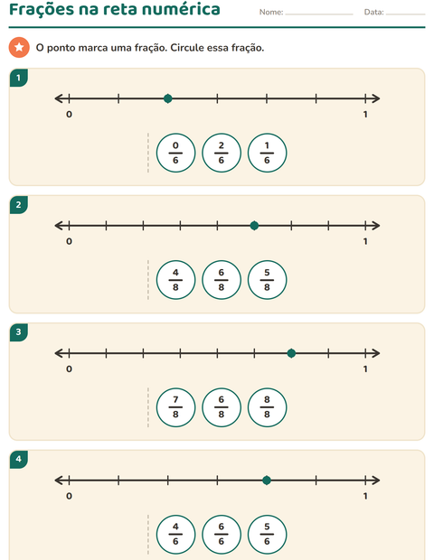 Pré-visualização da ficha de Frações para 3º ano do ensino fundamental
