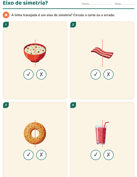 Pré-visualização da ficha de Geometria com Café da manhã para 2º ano do ensino fundamental