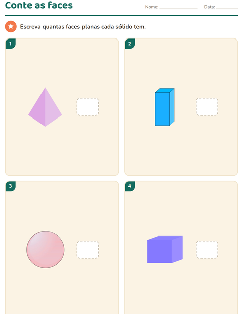 Geometria no 2º ano: faces, arestas e vértices dos sólidos — 5