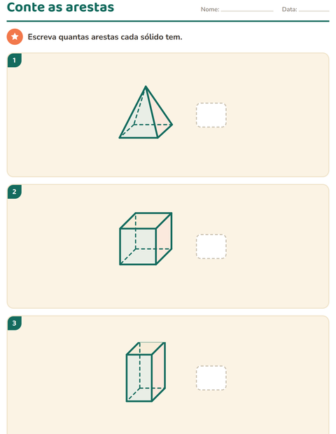Pré-visualização da ficha de Geometria para 2º ano do ensino fundamental