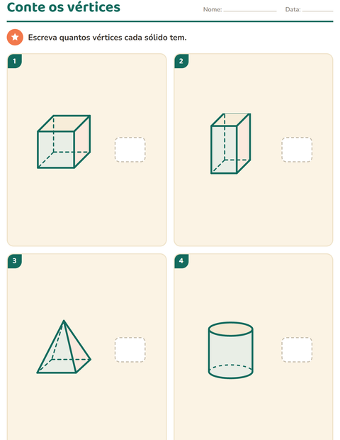 Pré-visualização da ficha de Geometria para 2º ano do ensino fundamental