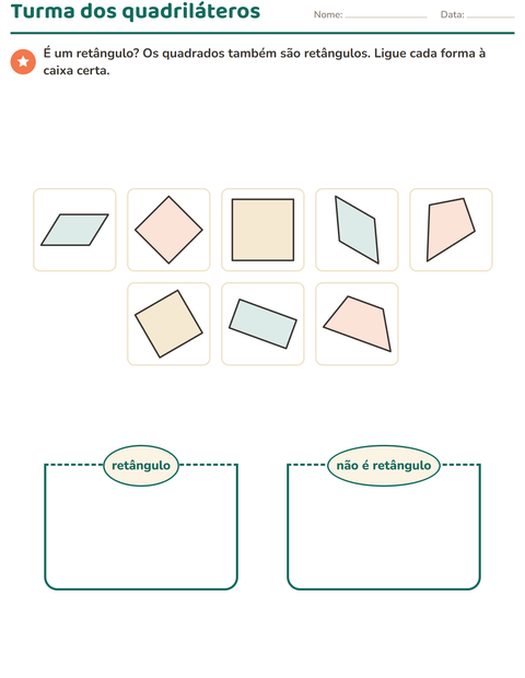 Pré-visualização da ficha de Geometria para 3º ano do ensino fundamental