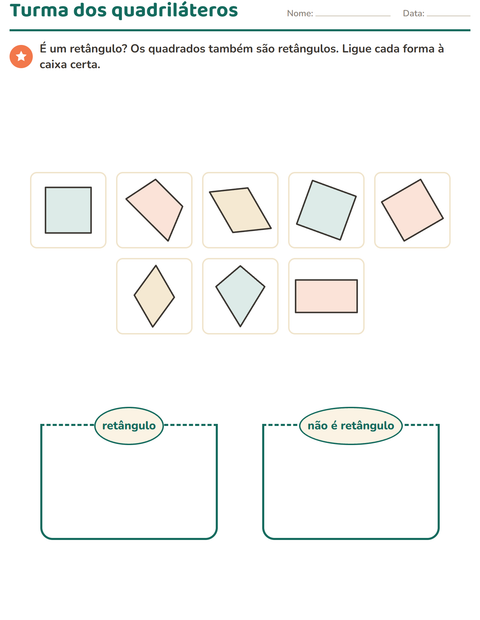 Pré-visualização da ficha de Geometria para 3º ano do ensino fundamental