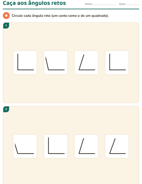 Pré-visualização da ficha de Geometria para 3º ano do ensino fundamental