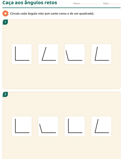 Pré-visualização da ficha de Geometria para 3º ano do ensino fundamental