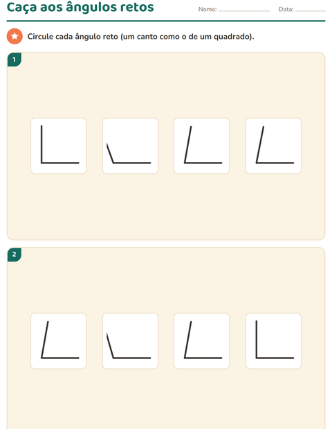 Pré-visualização da ficha de Geometria para 3º ano do ensino fundamental