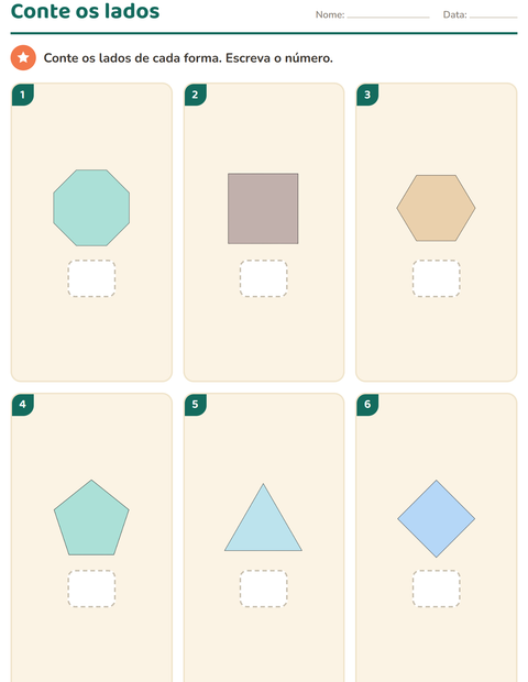 Formas geométricas na educação infantil: contar lados e cantos — 2
