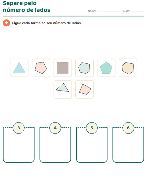 Pré-visualização da ficha de Geometria para Educação infantil (pré-escola, 5-7 anos)