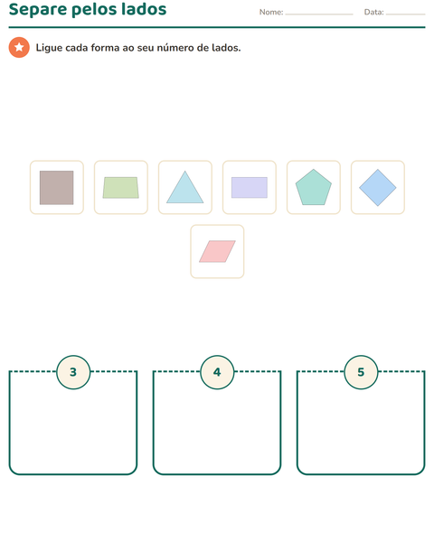 Pré-visualização da ficha de Geometria para Educação infantil (pré-escola, 5-7 anos)