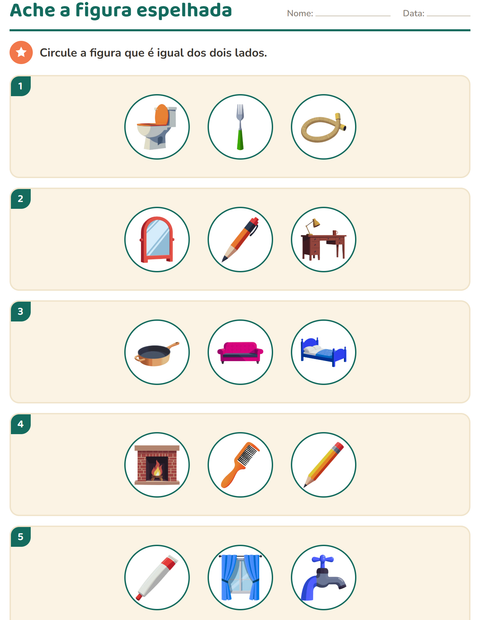 Pré-visualização da ficha de Geometria com Pela casa para 2º ano do ensino fundamental