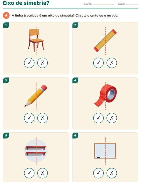 Pré-visualização da ficha de Geometria com Sala de aula para 2º ano do ensino fundamental