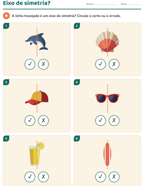 Pré-visualização da ficha de Geometria com Verão para 2º ano do ensino fundamental