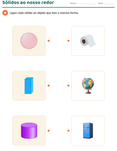 Pré-visualização da ficha de Geometria para 2º ano do ensino fundamental